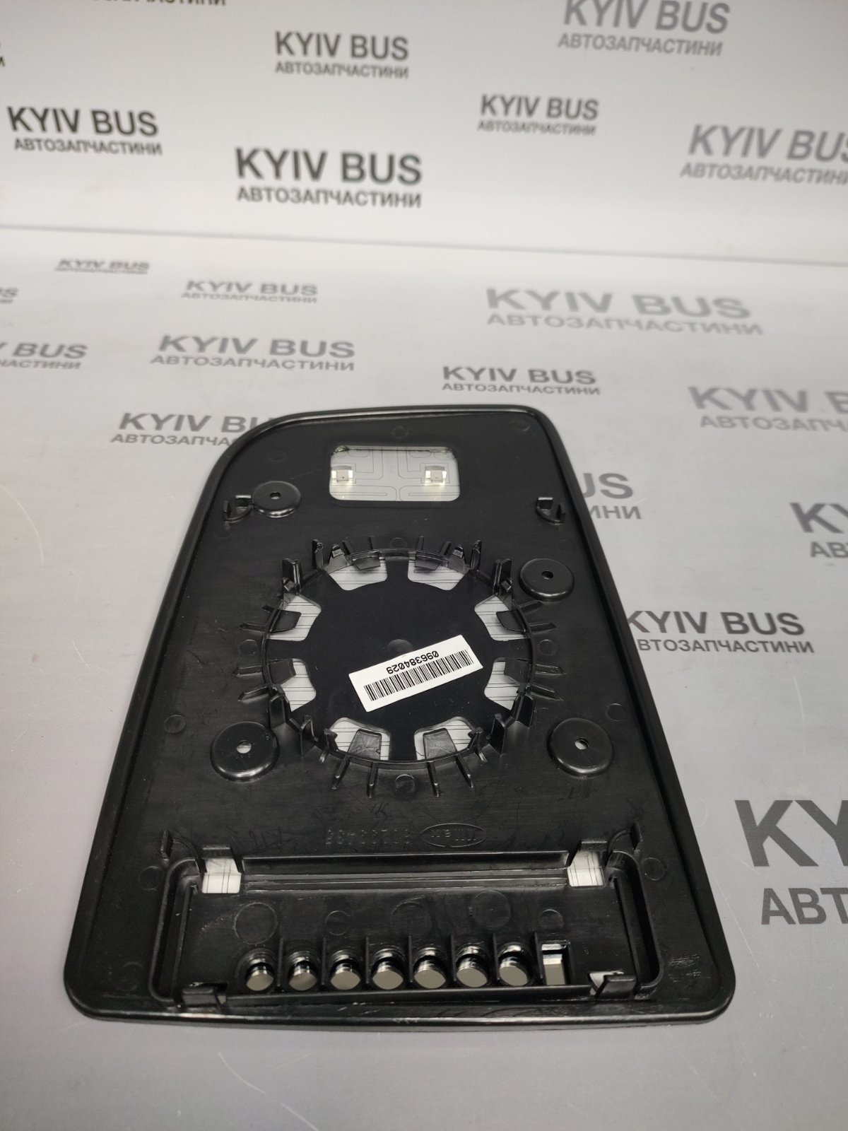 Скло дзеркала заднього виду MB Sprinter/VW Crafter 06- [W906][ R ] / КРУГЛЕ КРІПЛЕННЯ/ З ПІДІГРІВОМ / ВЕРХНЄ /